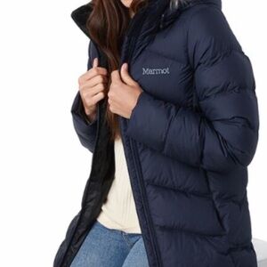 Marmot long hooded down Puffer Coat